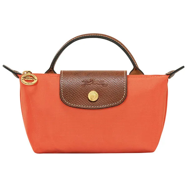 Túi Xách Nữ Longchamp Le Pliage Original Pouch With Handle Màu Cam