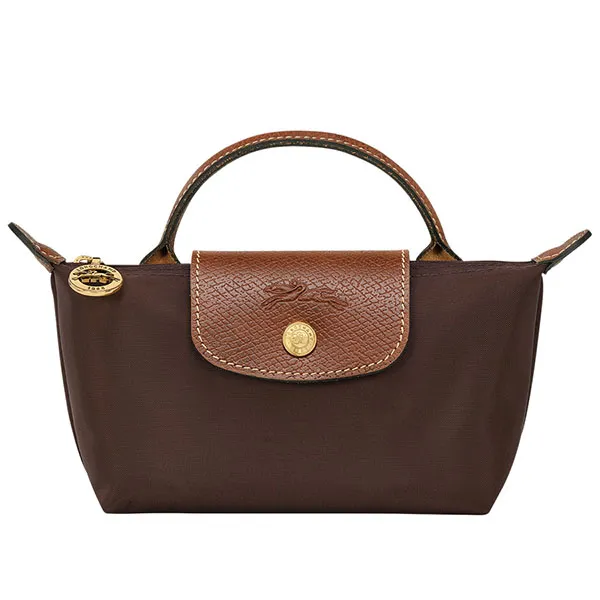 Túi Xách Nữ Longchamp Le Pliage Original Pouch With Handle Màu Nâu