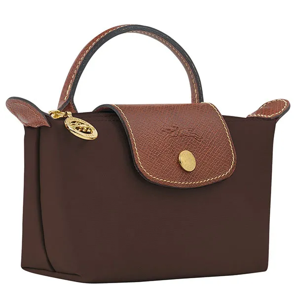 Túi Xách Nữ Longchamp Le Pliage Original Pouch With Handle Màu Nâu