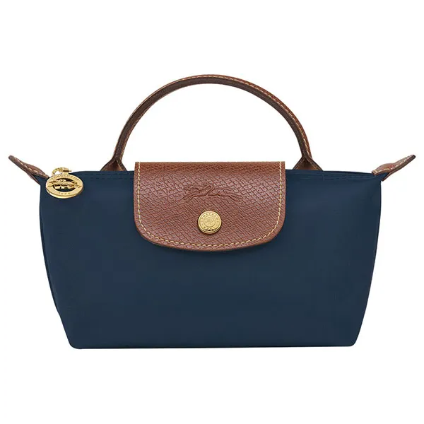 Túi Xách Nữ Longchamp Le Pliage Original Pouch With Handle Màu Xanh Navy - Túi xách - Vua Hàng Hiệu