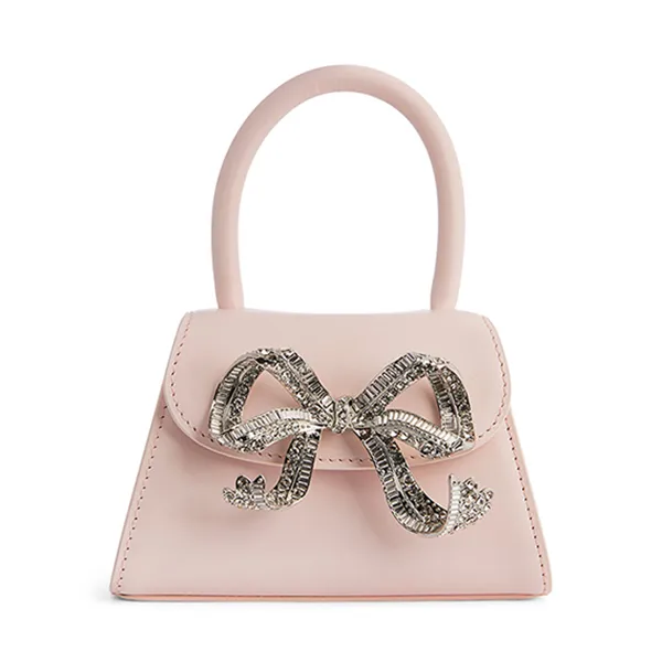 Túi Xách Nữ Self-Portrait Kids Micro Leather The Bow Top Handle Bag Màu Màu Hồng Phấn - Túi xách - Vua Hàng Hiệu