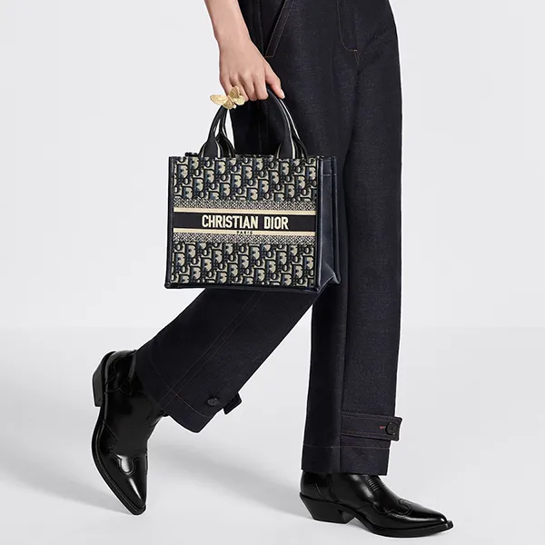 Túi Xách Tay Nữ Dior Small Book Tote Màu Xanh Đen - Túi xách - Vua Hàng Hiệu