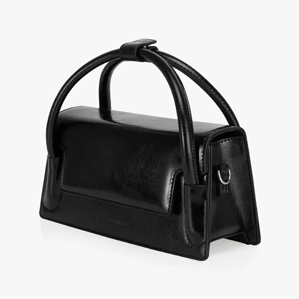 Túi Xách Tay Nữ Find Kapoor Marty Wedge Bag 22 Crinkled Black Màu Đen - Túi xách - Vua Hàng Hiệu