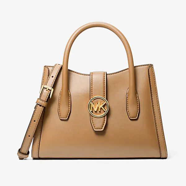 Túi Xách Tay Nữ Michael Kors MK Gabby Small Satchel 35S3G5GS5O Màu Nâu Camel - Túi xách - Vua Hàng Hiệu