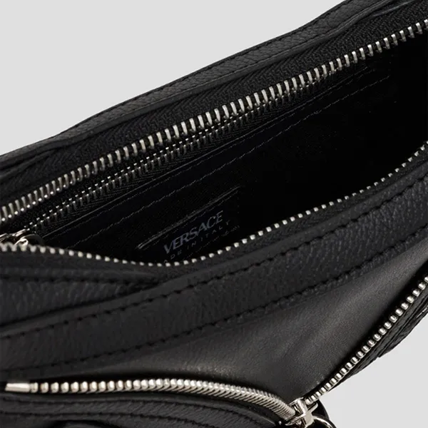 Túi Xách Tay Nữ Versace Repeat Mini Black Leather 1009819 1A05876 1B00P Màu Đen - Túi xách - Vua Hàng Hiệu