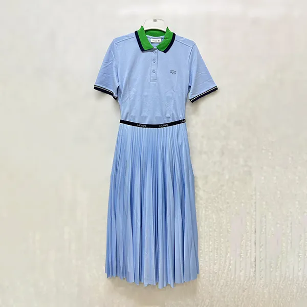 Váy Liền Lacoste Women's Loose Polo Dress Màu Xanh Size S - Thời trang - Vua Hàng Hiệu