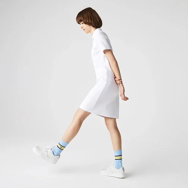Váy Polo Nữ Lacoste Women's Stretch Cotton Piqué Polo Dress EF1887-00 Màu Trắng Size 34 - Thời trang - Vua Hàng Hiệu