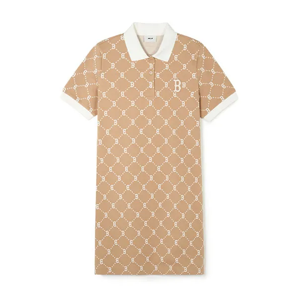 Váy Polo Nữ MLB Monogram Jacquard Pique One Piece Boston Red Sox 3FOPM0443-43CAL Màu Be Size XS - Thời trang - Vua Hàng Hiệu