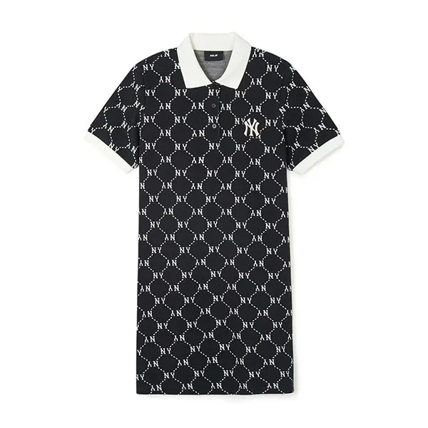 Váy Polo Nữ MLB Monogram Jacquard Pique One Piece New York Yankees 3FOPM0443-50BKS Màu Đen Size S - Thời trang - Vua Hàng Hiệu