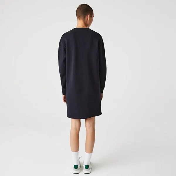 Váy Suông Nữ Lacoste Official Holiday Collector Sweatshirt Dress EF9109 204 Màu Đen Size 34