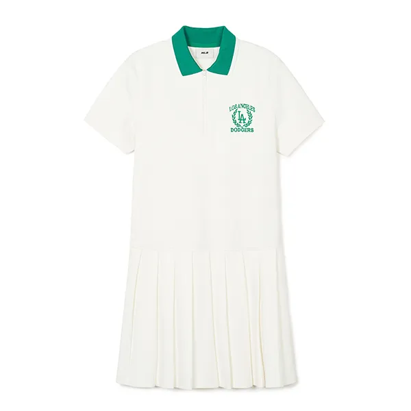 Váy Suông MLB Classic Sports Tennis Short Sleeve LA Dodgers Dress 3FOPV0443-07CRS Màu Kem Size M