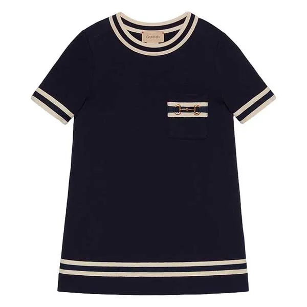 Váy Trẻ Em Gucci In Blue Navy 718772XJE3J4780 Màu Xanh