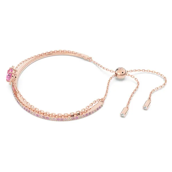 Vòng Đeo Tay Nữ Swarovski Gema 520 Bangle Candy, Pink, Rose Gold-Tone Plated 5630873 Màu Vàng Hồng