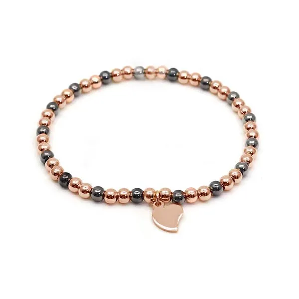 Vòng Đeo Tay Viya Jewelry VJWB-01GB Premium Rose Gold Macrame Charms Bracelet Stainless Steel Màu Vàng Hồng Size 17.5cm - Trang sức - Vua Hàng Hiệu