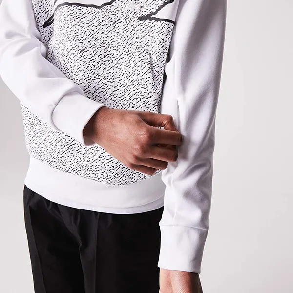 Áo Nỉ Sweater Nam Lacoste Men’s Crew Neck Oversized Crocodile Cotton Blend SH3358 001 Màu Trắng Size 3 - Thời trang - Vua Hàng Hiệu