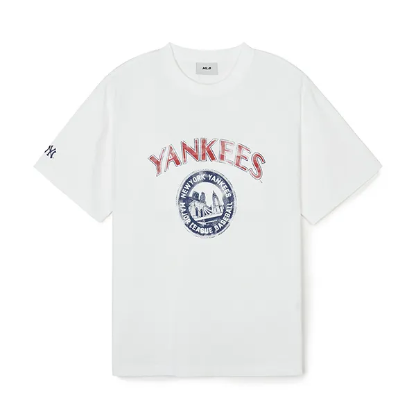 Áo Phông MLB Short-Sleeved T-Shirt Depicting City Life 3ATSN0143-50WHS Màu Trắng - 1