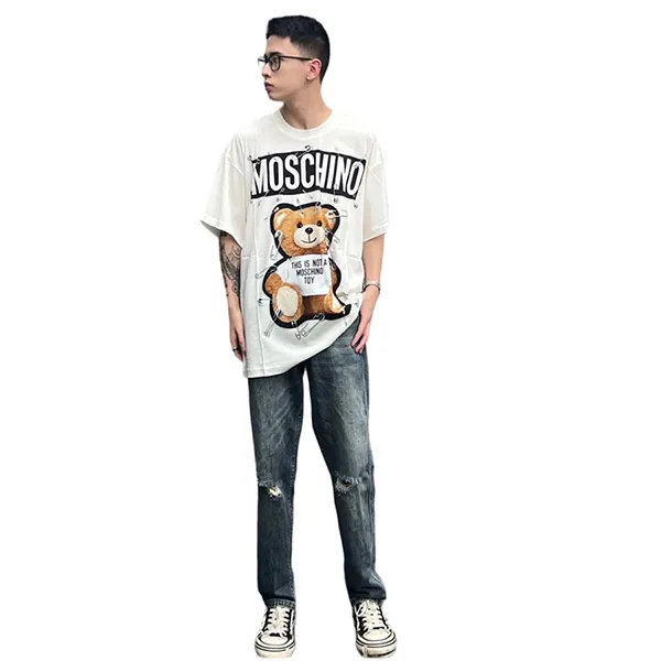 Áo Phông Moschino White Cotton Teddy Bear Printed Tshirt Màu Trắng Size XXS - Thời trang - Vua Hàng Hiệu
