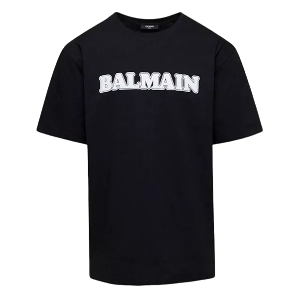 Áo Phông Nam Balmain Black With Logo Printed Tshirt BH0EG000/BC52EAB Màu Đen - Thời trang - Vua Hàng Hiệu