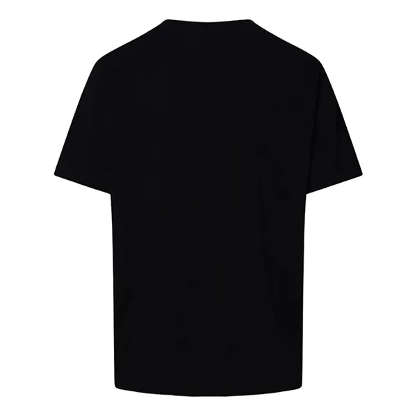 Áo Phông Nam Balmain Black With Silver Logo Printed BH0EG010/BC58EHZ Tshirt Màu Đen