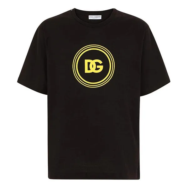Áo Phông Nam Dolce & Gabbana D&G Logo G8PD7T Tshirt Màu Đen Size 44 - 2