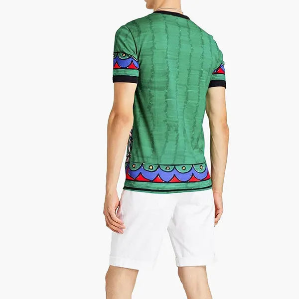 Áo Phông Nam Dolce & Gabbana D&G Slim-Fit Printed Cotton-Jersey G8FV4T Tshirt Màu Xanh Size 44 - Thời trang - Vua Hàng Hiệu