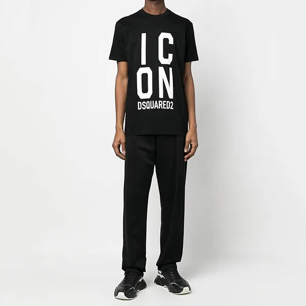 Áo Phông Nam Dsquared2 Icon Printed S79GC0077 Tshrit Màu Đen Size XS - Thời trang - Vua Hàng Hiệu