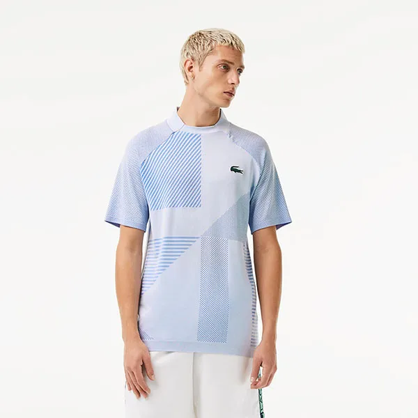 Áo Phông Nam Lacoste Tee Sport DH9255 LMQ Tshirt Màu Xanh Blue Size M