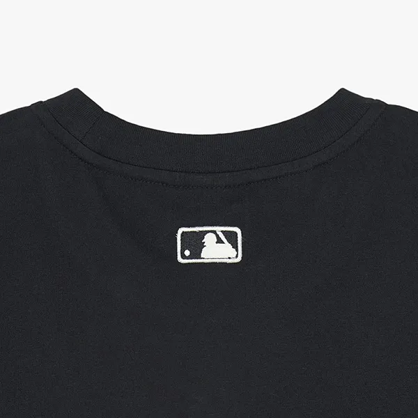 Áo Phông Nữ MLB Basic Small Logo Round Neck Short Sleeve Crop Top 3FTSB0443-50BKS Màu Đen - 4