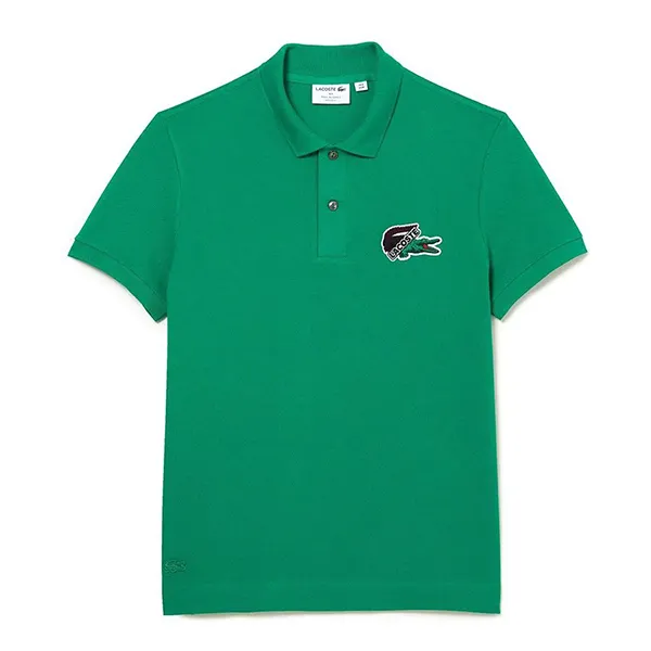 Áo Polo Nam Lacoste Organic Cotton Piqué PH1369 LDM Màu Xanh Lá Size S
