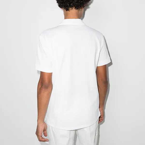 Áo Polo Nam Alexander McQueen Logo-Print Cotton Polo Shirt 662551 Màu Trắng Size M