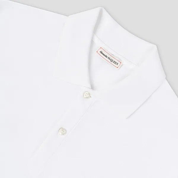 Áo Polo Nam Alexander McQueen White With Skull Logo Embroidered 609228 QOX33 9000 Màu Trắng Size S - Thời trang - Vua Hàng Hiệu