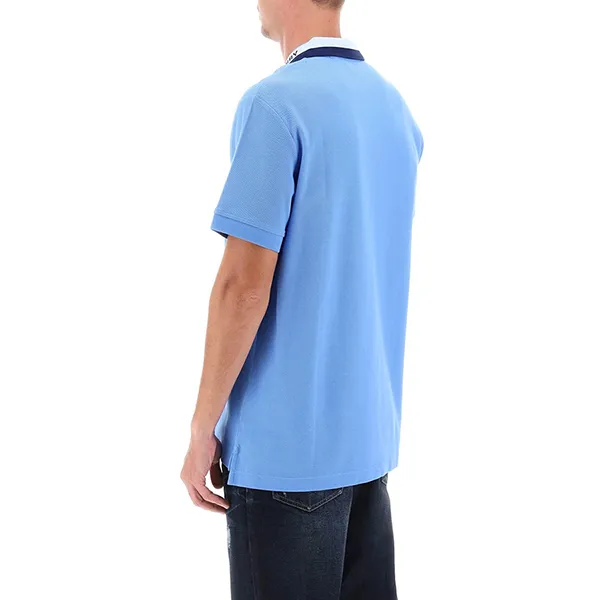 Áo Polo Nam Burberry Logo-Embroidered Collar Shirt 8070170 Màu Xanh Blue Size XS - Thời trang - Vua Hàng Hiệu