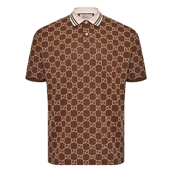 Áo Polo Nam Gucci GG Stretch Cotton Polo Shirt 598956 Màu Nâu Size M - Thời trang - Vua Hàng Hiệu
