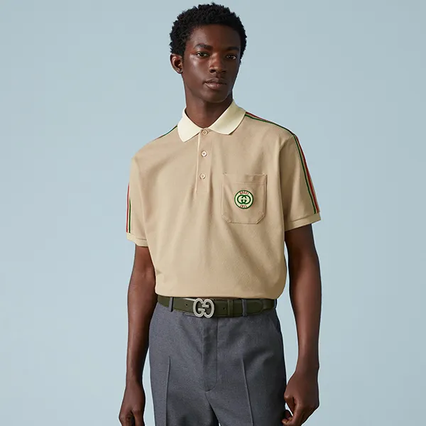 Áo Polo Nam Gucci Stretch Cotton Piquet Polo Shirt 753078 Màu Be Size S - Thời trang - Vua Hàng Hiệu