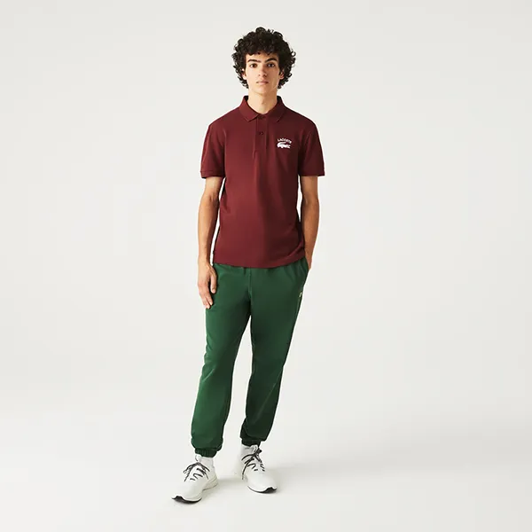 Áo Polo Nam Lacoste Branded Stretch Mini Piqué PH9535 00 ZS1 Màu Đỏ Đô Size 5 - Thời trang - Vua Hàng Hiệu