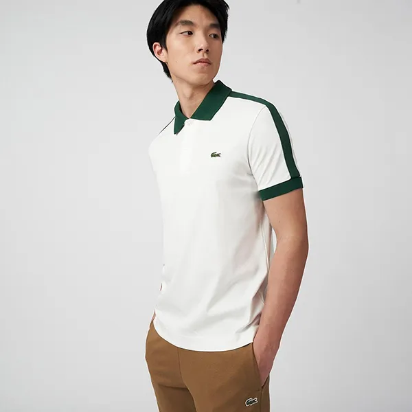 Áo Polo Nam Lacoste Men's Classic Fit Contrast Collar Shirt PH9532 70V Màu Trắng/Xanh Size 3 - Thời trang - Vua Hàng Hiệu