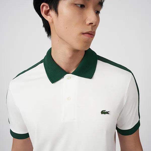 Áo Polo Nam Lacoste Men's Classic Fit Contrast Collar Shirt PH9532 70V Màu Trắng/Xanh Size 3 - Thời trang - Vua Hàng Hiệu