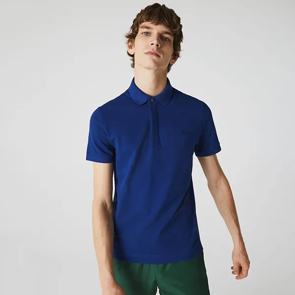 Áo Polo Nam Lacoste Men's Paris Regular Fit Stretch Cotton Piqué Shirt PH5522 00 F9F Màu Xanh Dương Size 3 - Thời trang - Vua Hàng Hiệu