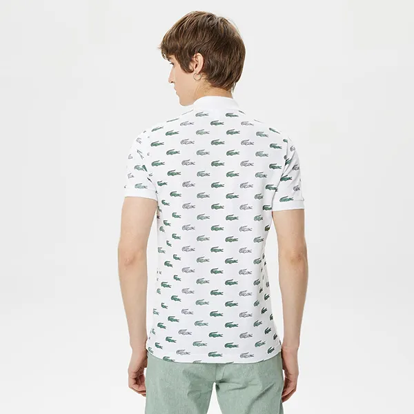 Áo Polo Nam Lacoste Men's PH0334.34B Màu Trắng Xanh Size 3