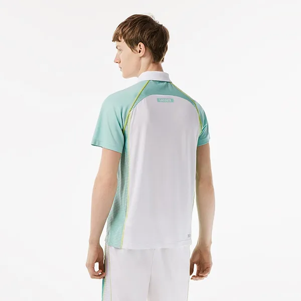 Áo Polo Nam Lacoste Men's Recycled Polyester Shirt With Ultra-Dry Technology DH5046 AWC Màu Trắng Xanh Size 2 - Thời trang - Vua Hàng Hiệu