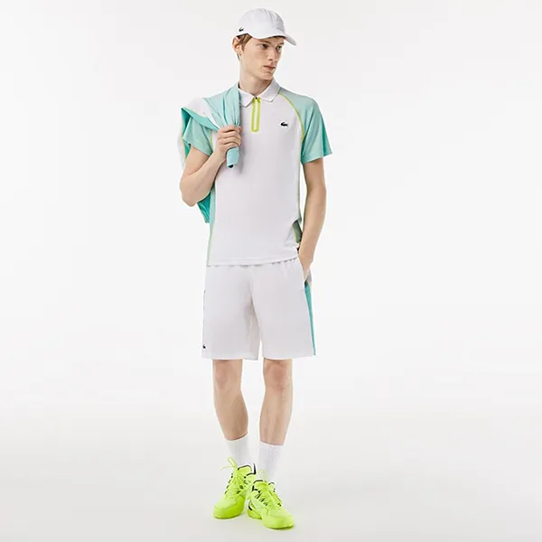 Áo Polo Nam Lacoste Men's Recycled Polyester Shirt With Ultra-Dry Technology DH5046 AWC Màu Trắng Xanh Size 2 - Thời trang - Vua Hàng Hiệu