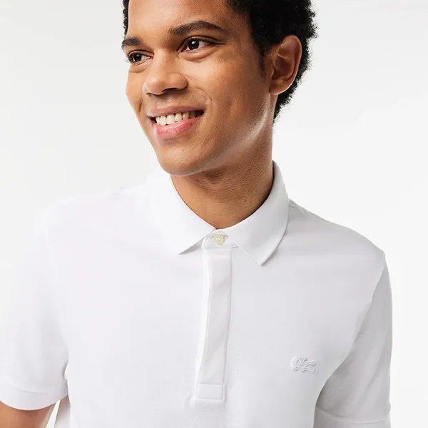 Áo Polo Nam Lacoste Paris Polo Shirt Regular Fit Stretch Cotton Piqué PH5522 51 001 Màu Trắng Size 6 - Thời trang - Vua Hàng Hiệu