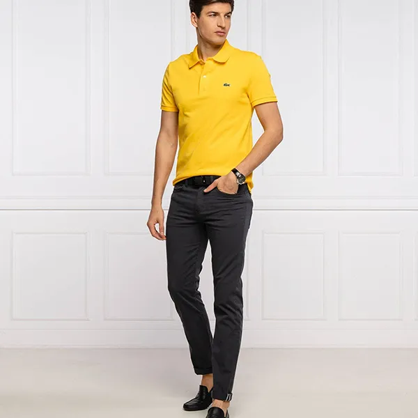 Áo Polo Nam Lacoste Petit Pique PH4012 Màu Vàng Size 3