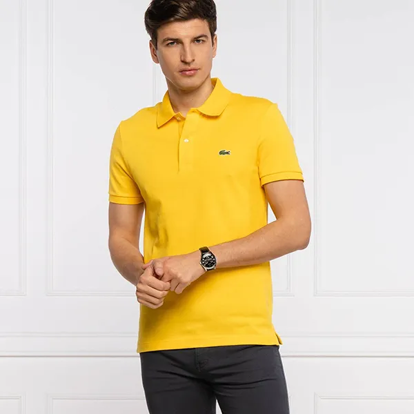 Áo Polo Nam Lacoste Petit Pique PH4012 Màu Vàng Size 3