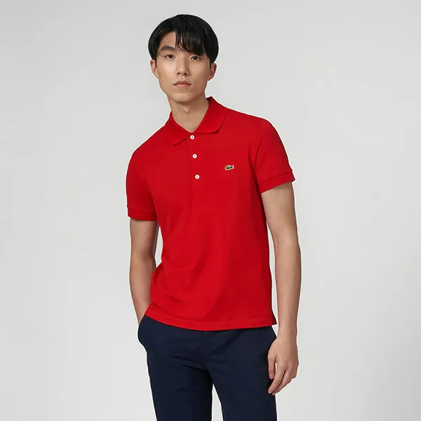 Áo Polo Nam Lacoste Slim Fit Stretch Cotton Piqué Shirt PH7937 240 Màu Đỏ Size 4