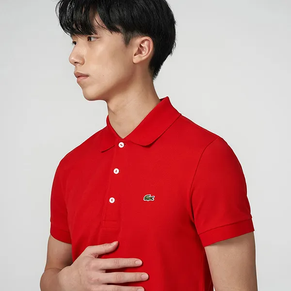 Áo Polo Nam Lacoste Slim Fit Stretch Cotton Piqué Shirt PH7937 240 Màu Đỏ Size 4