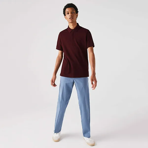 Áo Polo Nam Lacoste Smart Paris Stretch Cotton PH5522 SXL Màu Đỏ Mận Size 2 - Thời trang - Vua Hàng Hiệu