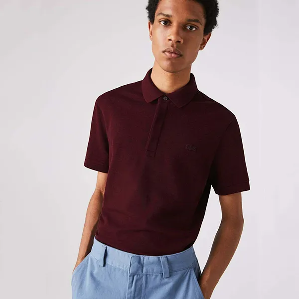 Áo Polo Nam Lacoste Smart Paris Stretch Cotton PH5522 SXL Màu Đỏ Mận Size 2 - Thời trang - Vua Hàng Hiệu