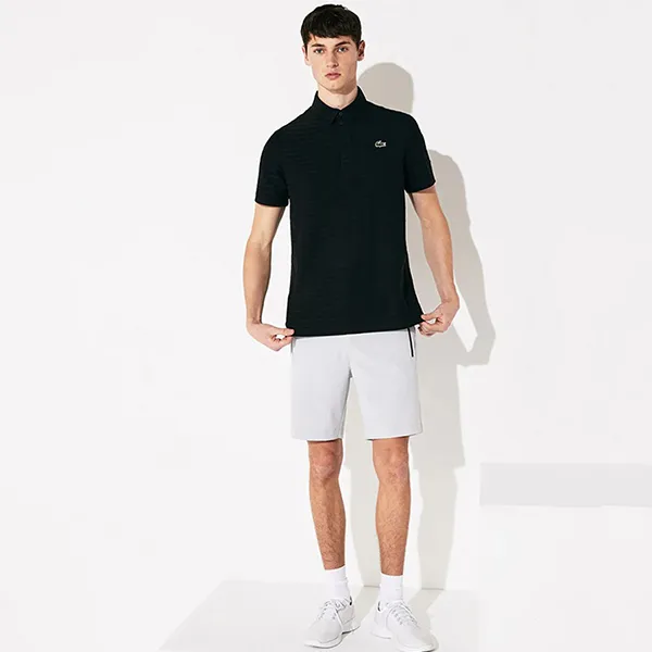 Áo Polo Nam Lacoste Sport Textured Breathable Golf DH6844 031 Màu Đen Size 2 - Thời trang - Vua Hàng Hiệu