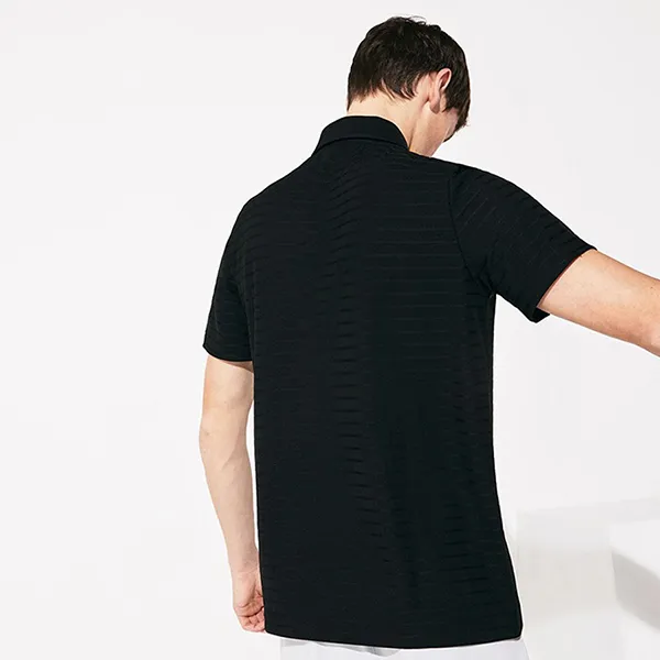 Áo Polo Nam Lacoste Sport Textured Breathable Golf DH6844 031 Màu Đen Size 2 - Thời trang - Vua Hàng Hiệu